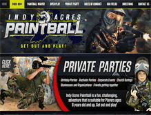 Tablet Screenshot of indyacrespaintball.com